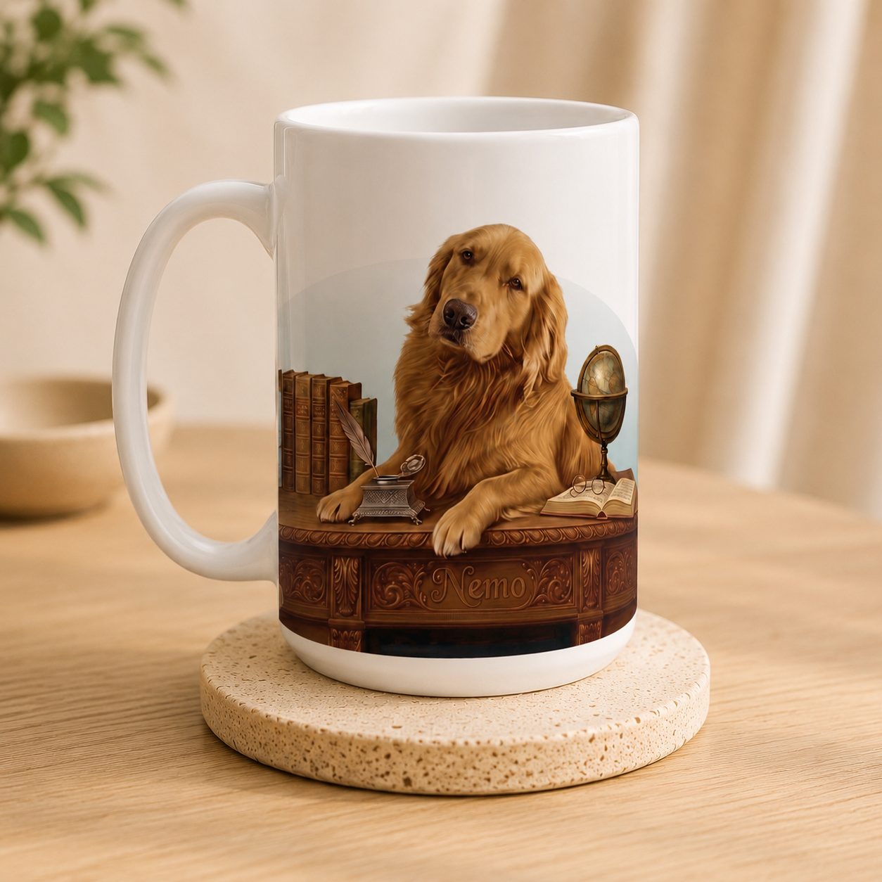 The Library Portrait Mug