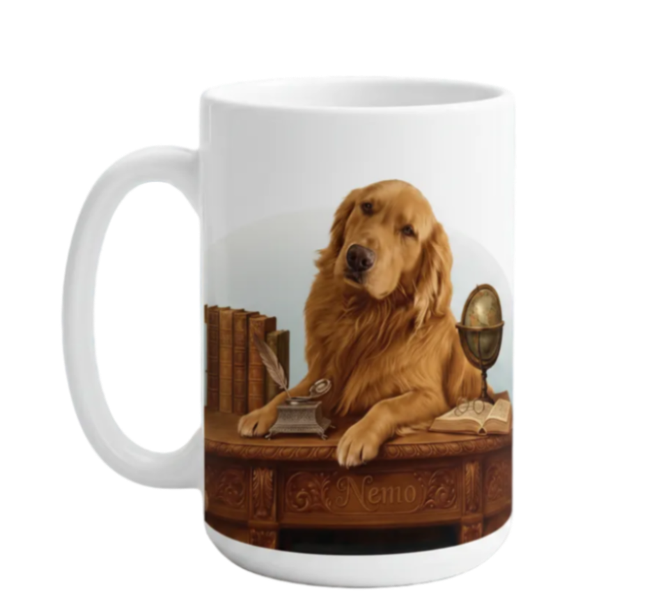The Library Portrait Mug