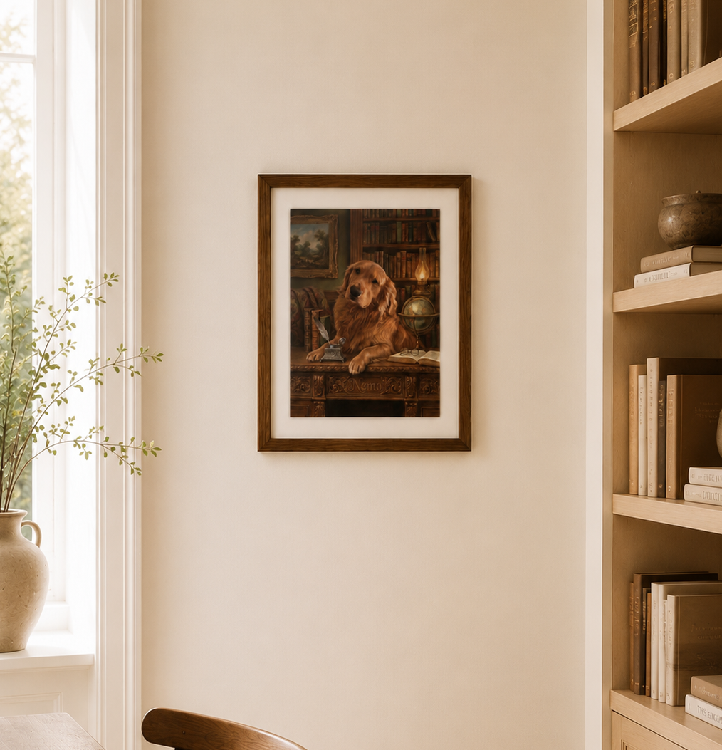 The Library Portrait Wall Art