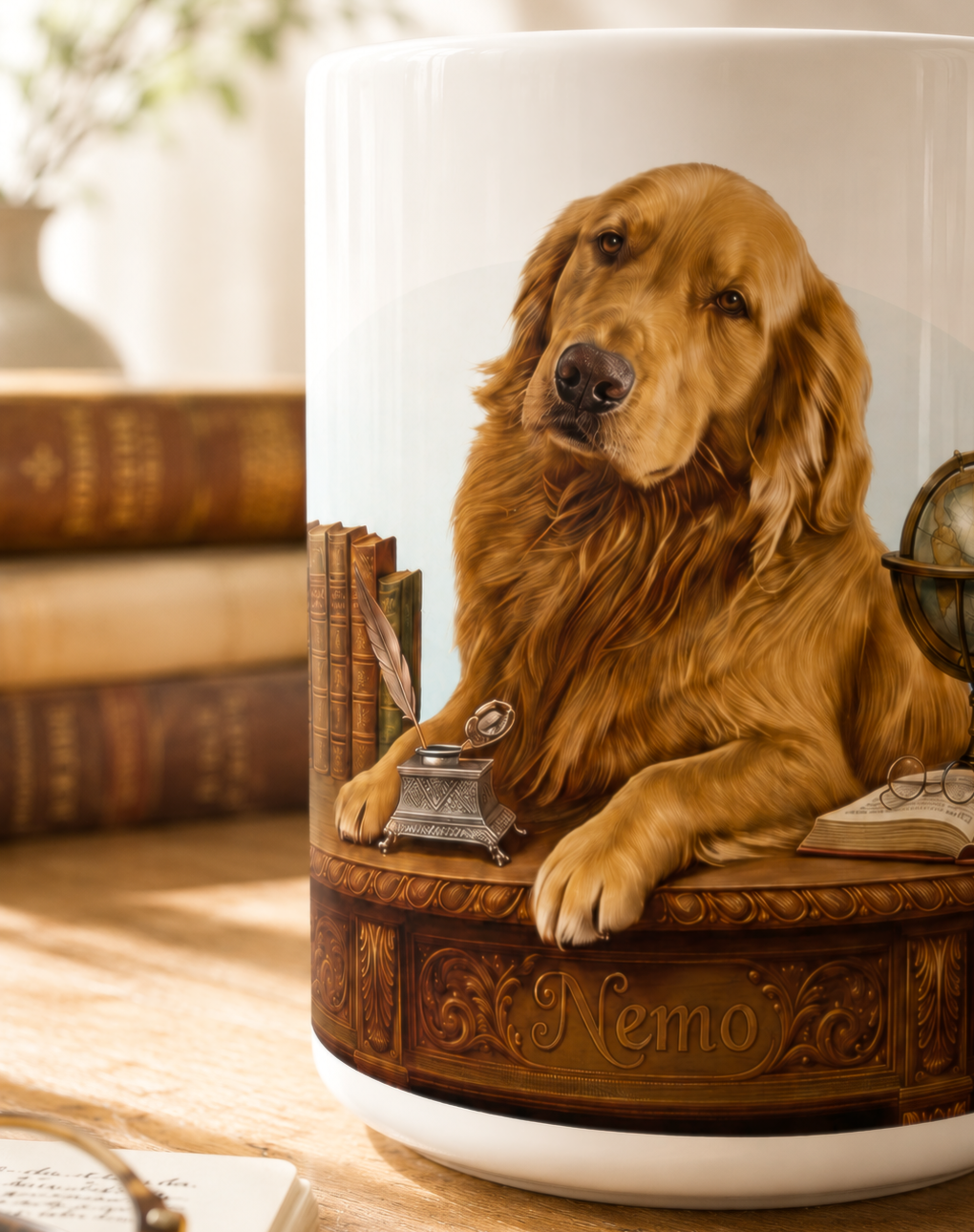 The Library Portrait Mug