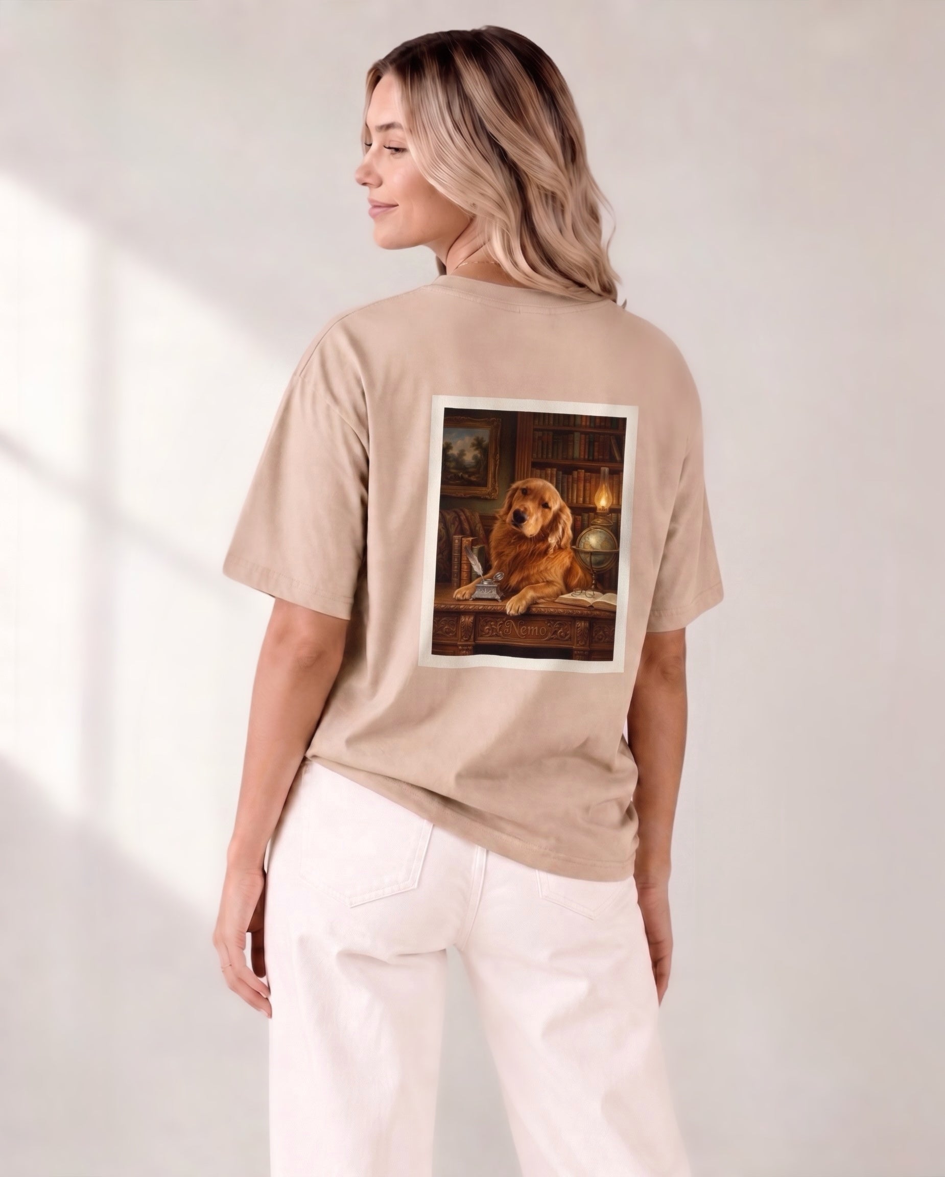 The Library Portrait T-Shirt