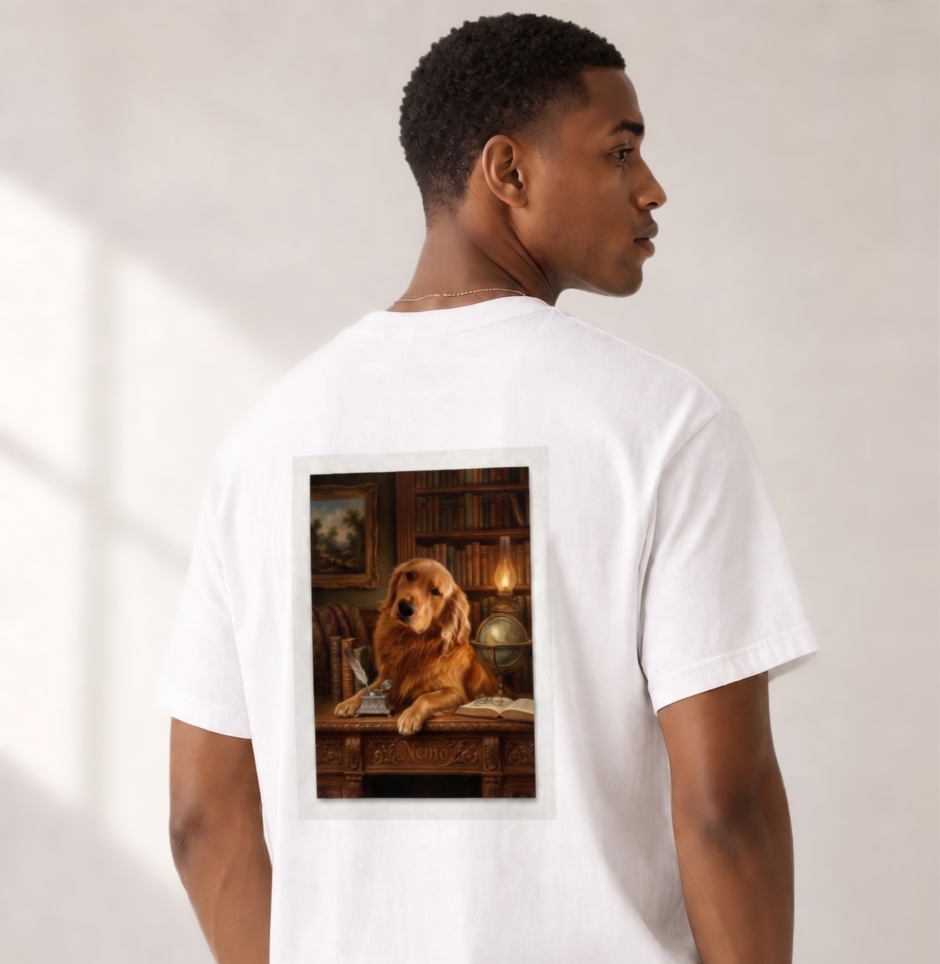 The Library Portrait T-Shirt
