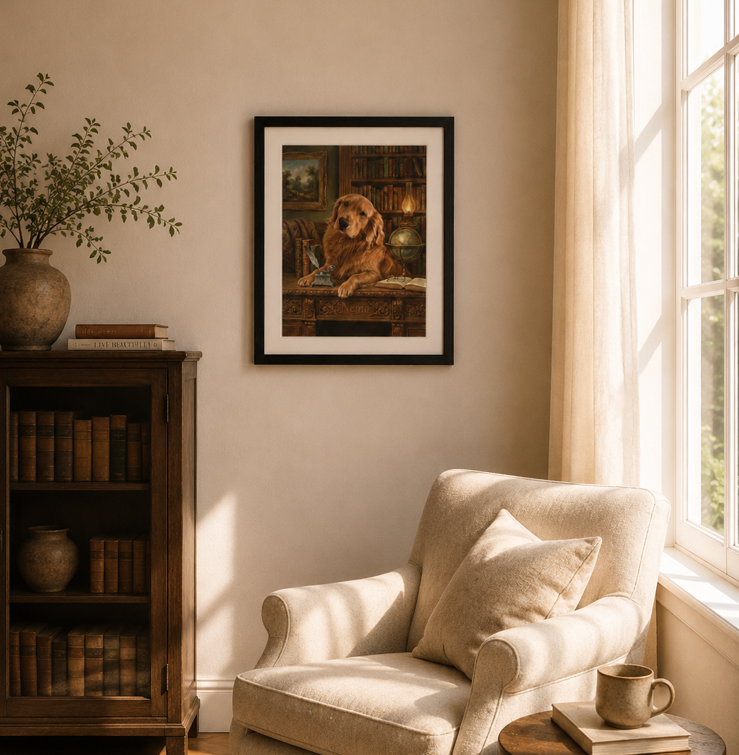 The Library Portrait Wall Art