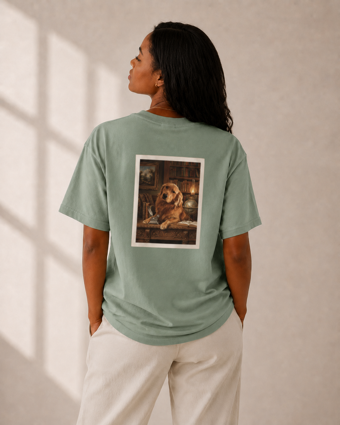 The Library Portrait T-Shirt